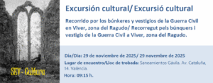 Excursió cultural, Recorregut pels búnquers i vestigis de la Guerra Civil a Viver, zona del Ragudo